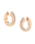 Lulu Textured Hoops Earrings BONDEYE JEWELRY ® Rose Gold 