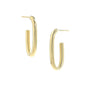 Paperclip Hoops Earrings BONDEYE JEWELRY ® Yellow Gold Pair 