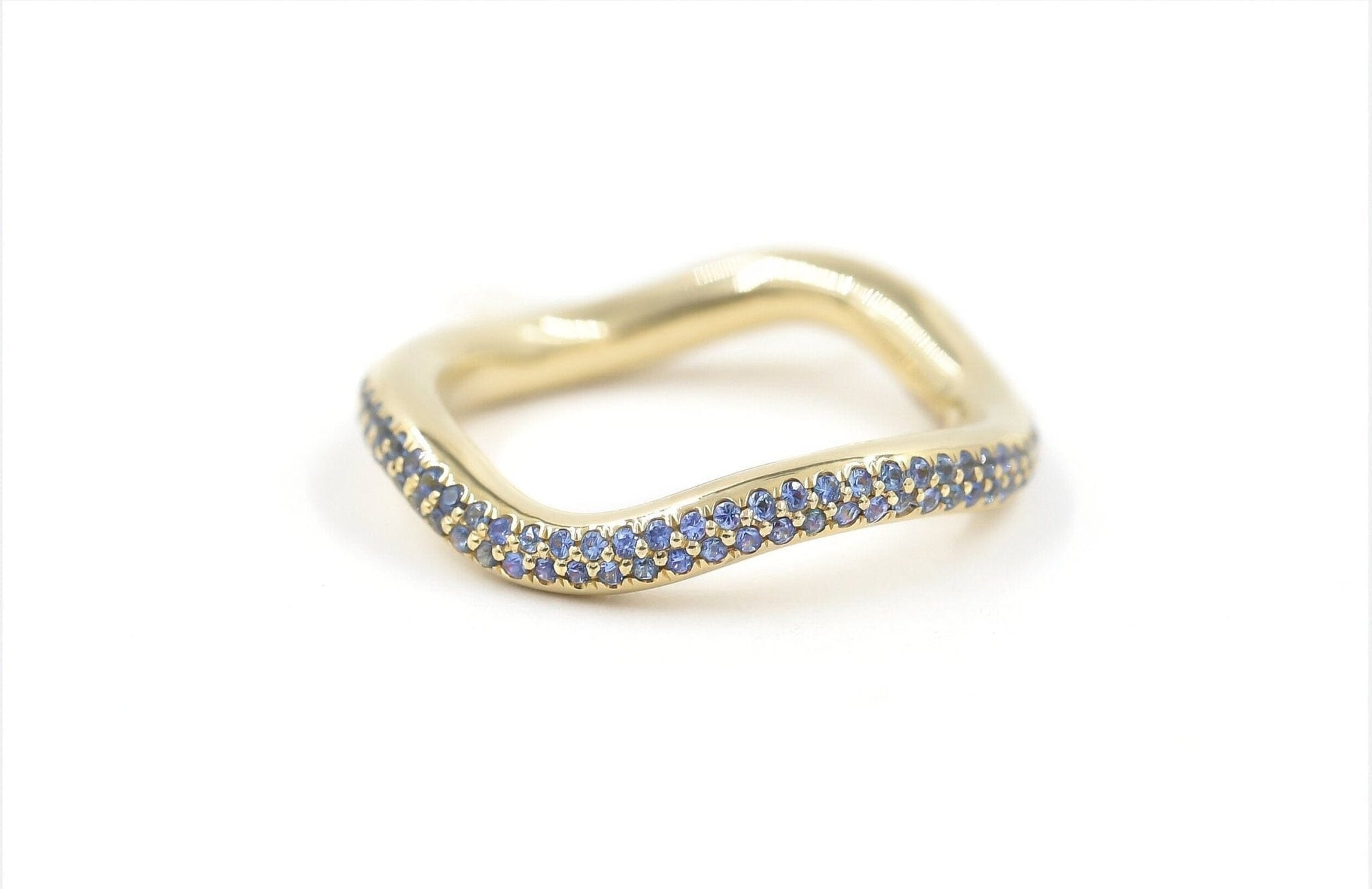 Popie Blue Sapphires Ring Rings BONDEYE JEWELRY ® Yellow Gold 7.5 