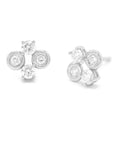 Quartet Studs Earrings BONDEYE JEWELRY ® White Gold Single 