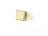 Queenie Emerald Square Signet Rings BONDEYE JEWELRY ® Yellow Gold 2.5 