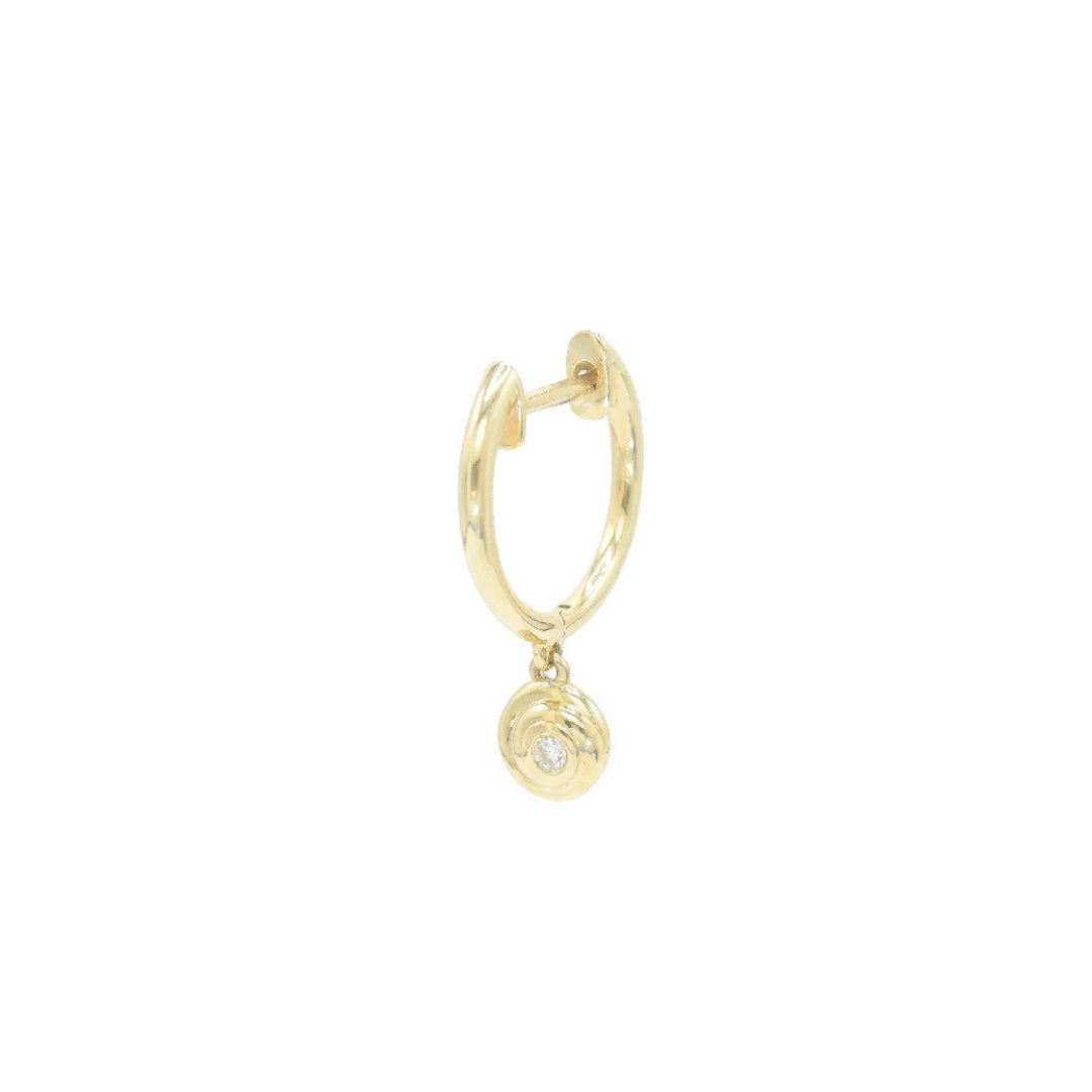 Single Lucy Diamond Huggie - BONDEYE JEWELRY ®