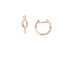 Huggie Hinged Wave Hoop Earrings BONDEYE JEWELRY ® Rose Gold 
