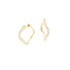 Small Hinged Wave Hoops, Pavé Diamonds (Front Only) - BONDEYE JEWELRY ®
