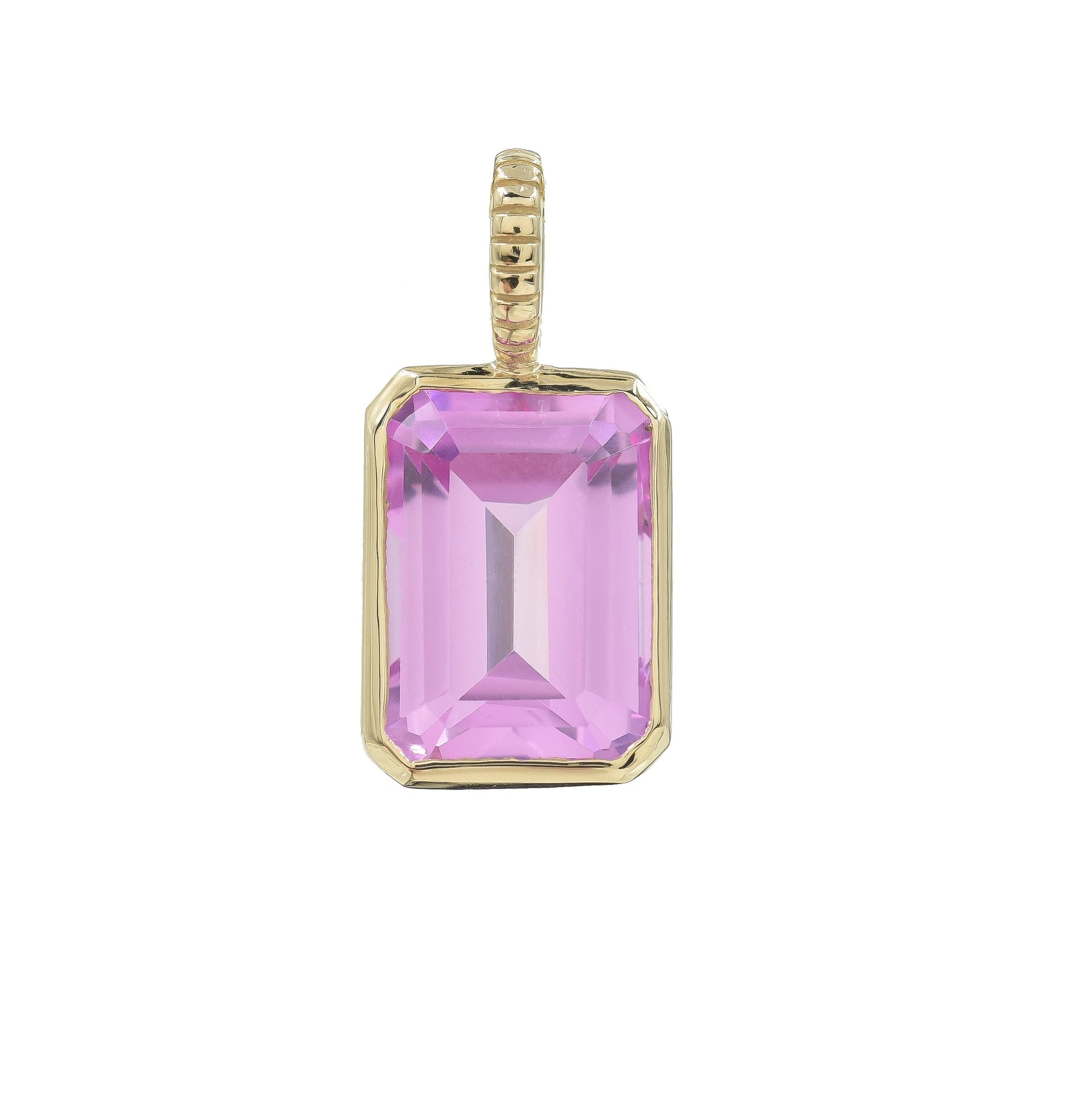 Strawberry Topaz Emerald Cut DETACHABLE Jollie Pendant Only Pendants BONDEYE JEWELRY ® 