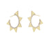 Venus Hoop Earrings with White Diamonds