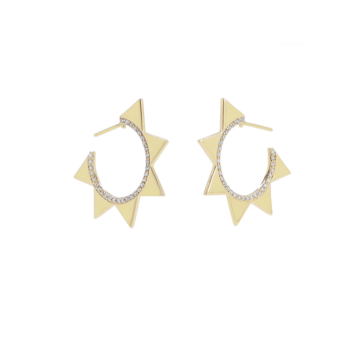 Venus Hoop Earrings with White Diamonds - BONDEYE JEWELRY ®
