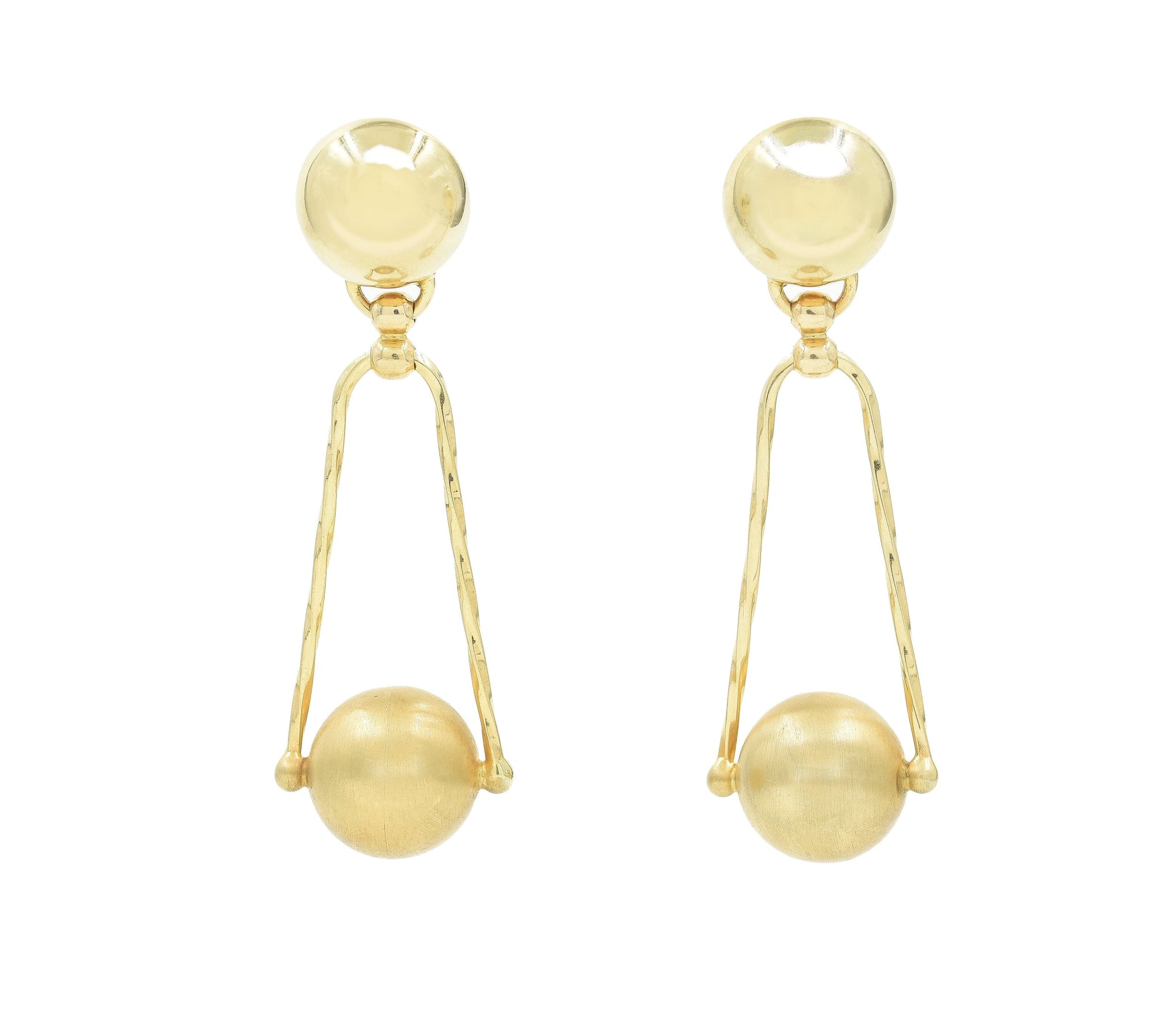 Vintage Gold Ball Drop Earrings Earrings BONDEYE JEWELRY ® 