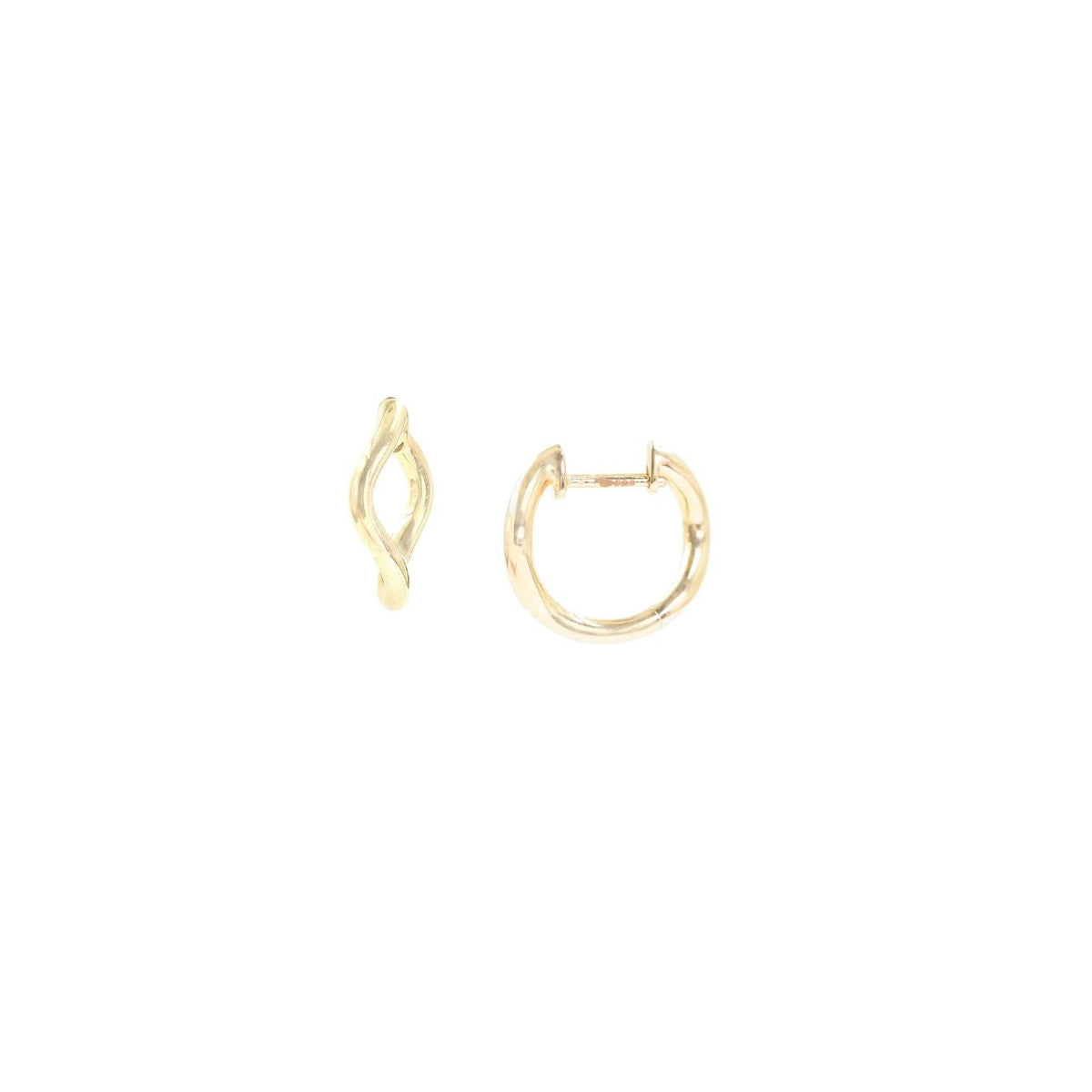 Small Hinged Wave Hoops - BONDEYE JEWELRY ®