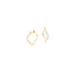 Small Hinged Wave Hoops, Pavé Diamonds (Front Only) - BONDEYE JEWELRY ®