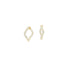 Small Hinged Wave Hoops, Full Pavé Diamonds - BONDEYE JEWELRY ®