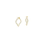 Small Hinged Wave Hoops, Full Pavé Diamonds - BONDEYE JEWELRY ®