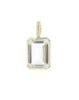 White Topaz Emerald Cut DETACHABLE Jollie Pendant BONDEYE JEWELRY ® 