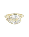 White Topaz Pear Cut Jollie Ring Rings BONDEYE JEWELRY ® 2.5 